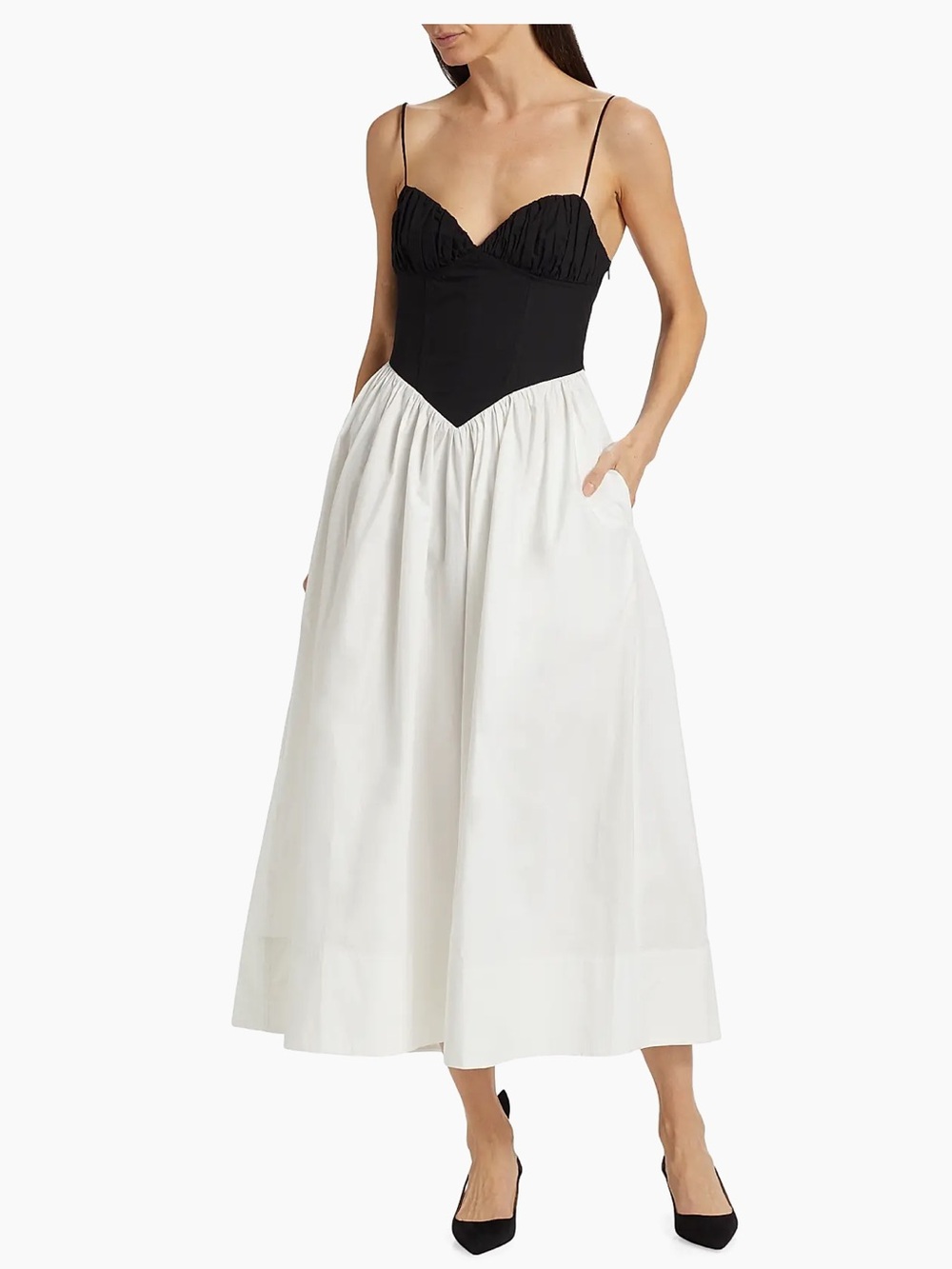 BNWT XS Ronny Kobo Carmine Cotton Fit & Flare Dress